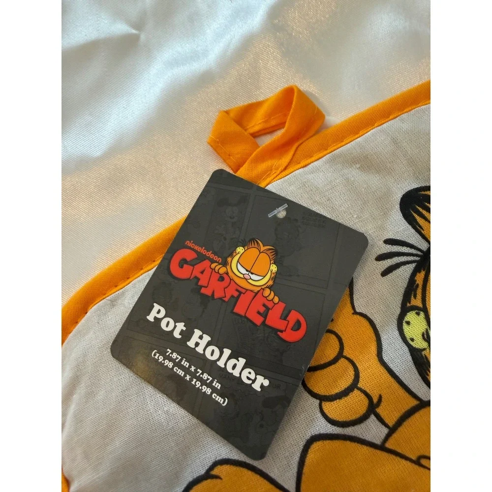 Garfield Never Trust A Smiling Cat Pot Holder‎ Orange Nickelodeon Kitchen NWT